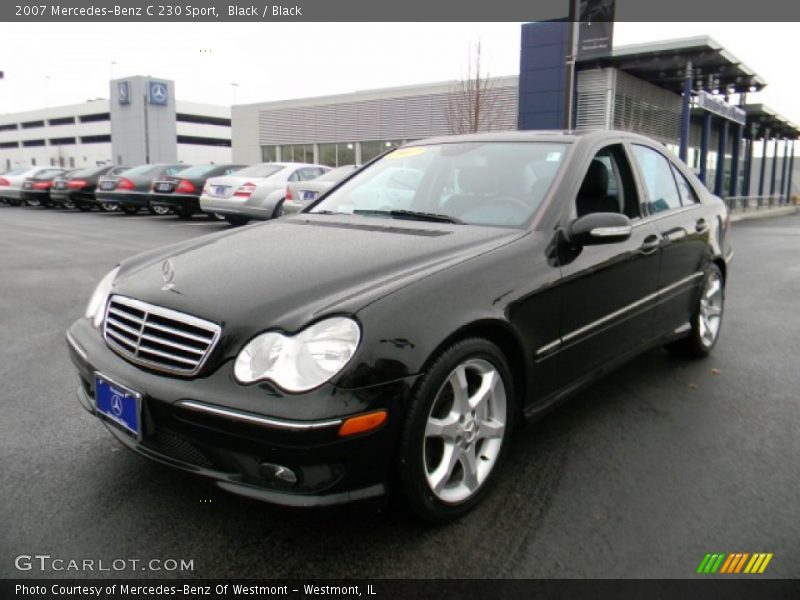 Black / Black 2007 Mercedes-Benz C 230 Sport