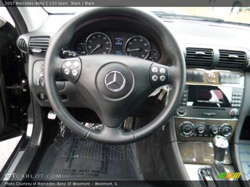 Black / Black 2007 Mercedes-Benz C 230 Sport