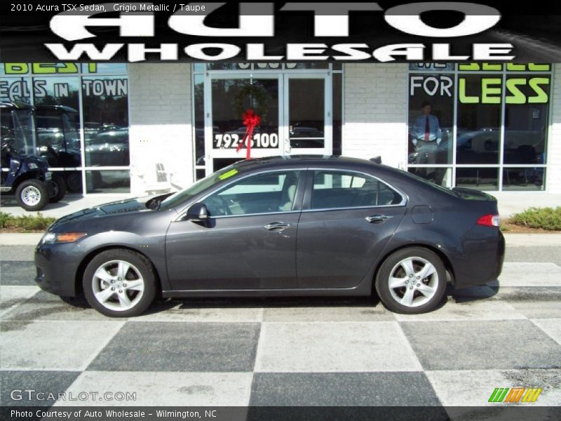 Grigio Metallic / Taupe 2010 Acura TSX Sedan