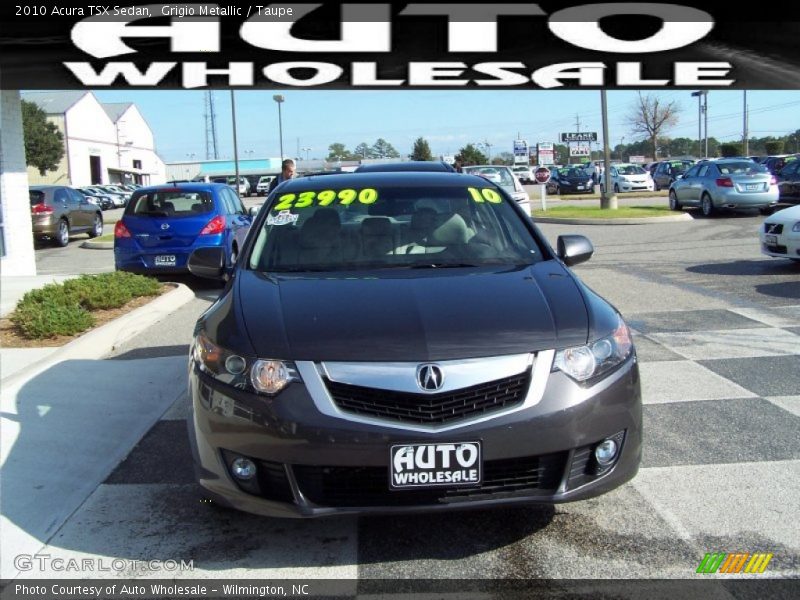 Grigio Metallic / Taupe 2010 Acura TSX Sedan