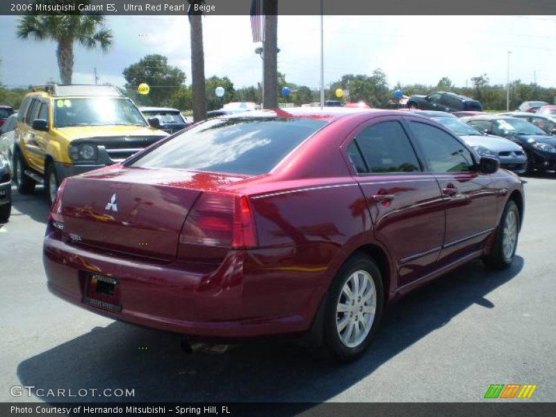 Ultra Red Pearl / Beige 2006 Mitsubishi Galant ES