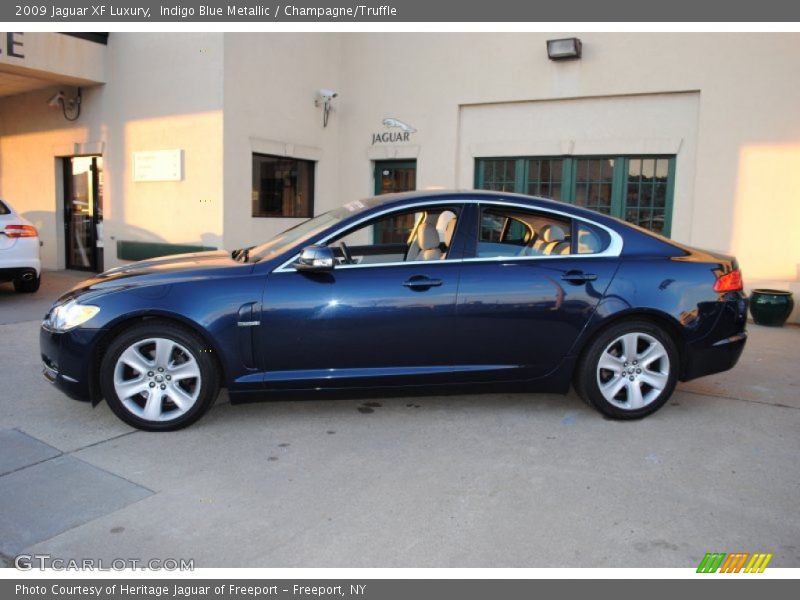 Indigo Blue Metallic / Champagne/Truffle 2009 Jaguar XF Luxury