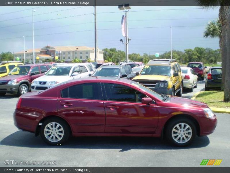 Ultra Red Pearl / Beige 2006 Mitsubishi Galant ES