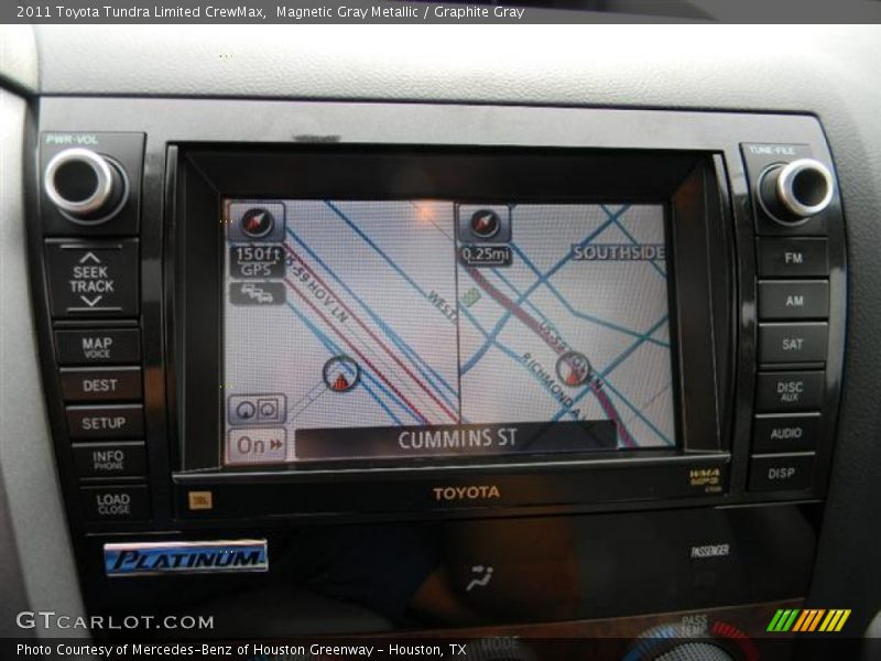 Navigation of 2011 Tundra Limited CrewMax