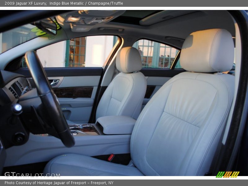 Indigo Blue Metallic / Champagne/Truffle 2009 Jaguar XF Luxury