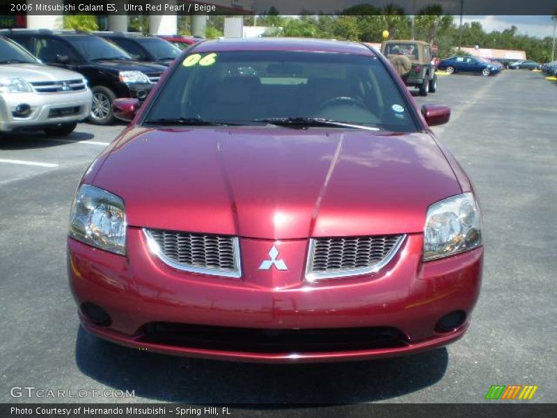 Ultra Red Pearl / Beige 2006 Mitsubishi Galant ES