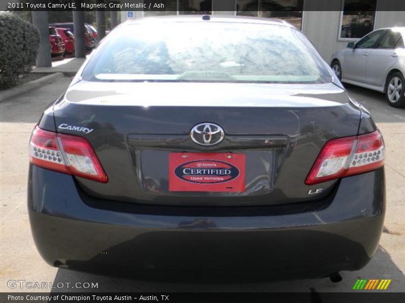 Magnetic Gray Metallic / Ash 2011 Toyota Camry LE