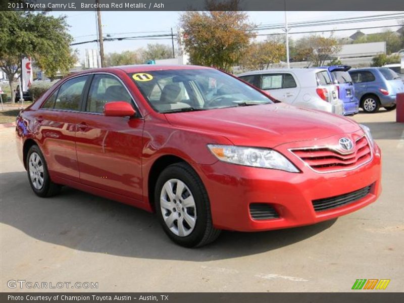 Barcelona Red Metallic / Ash 2011 Toyota Camry LE