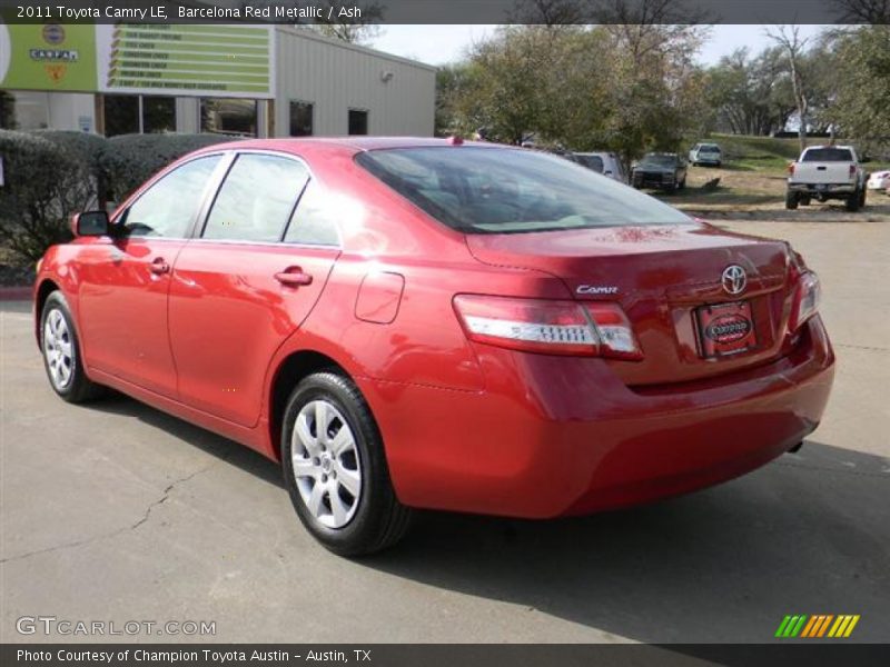 Barcelona Red Metallic / Ash 2011 Toyota Camry LE