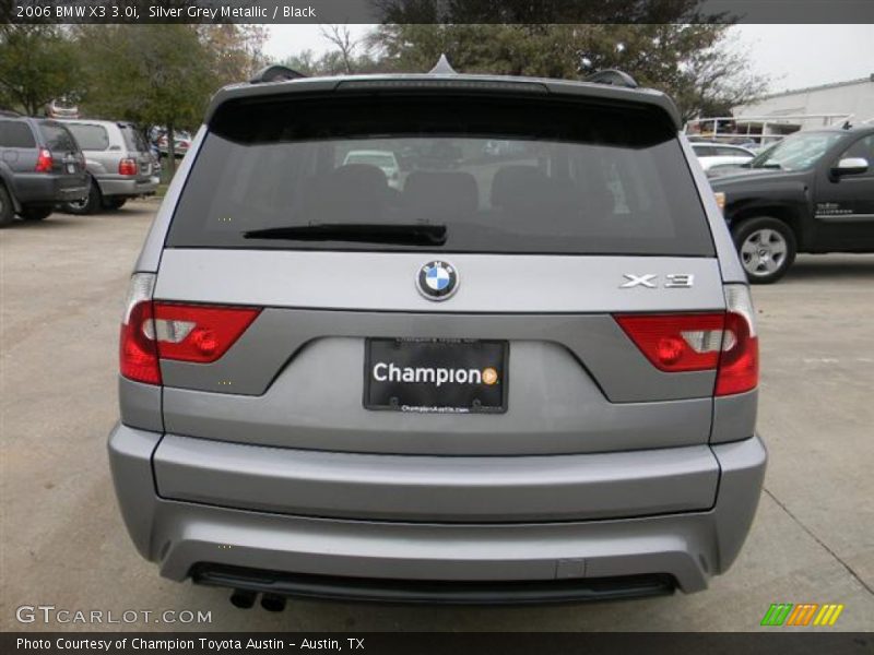 Silver Grey Metallic / Black 2006 BMW X3 3.0i