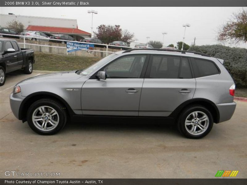 Silver Grey Metallic / Black 2006 BMW X3 3.0i