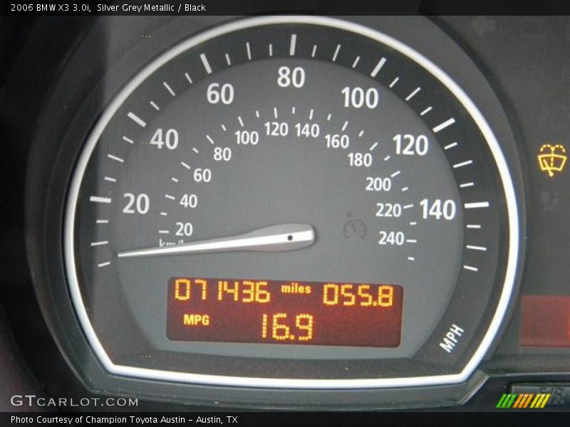 Silver Grey Metallic / Black 2006 BMW X3 3.0i