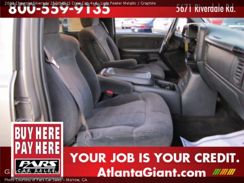 Light Pewter Metallic / Graphite 2001 Chevrolet Silverado 2500HD LS Crew Cab 4x4