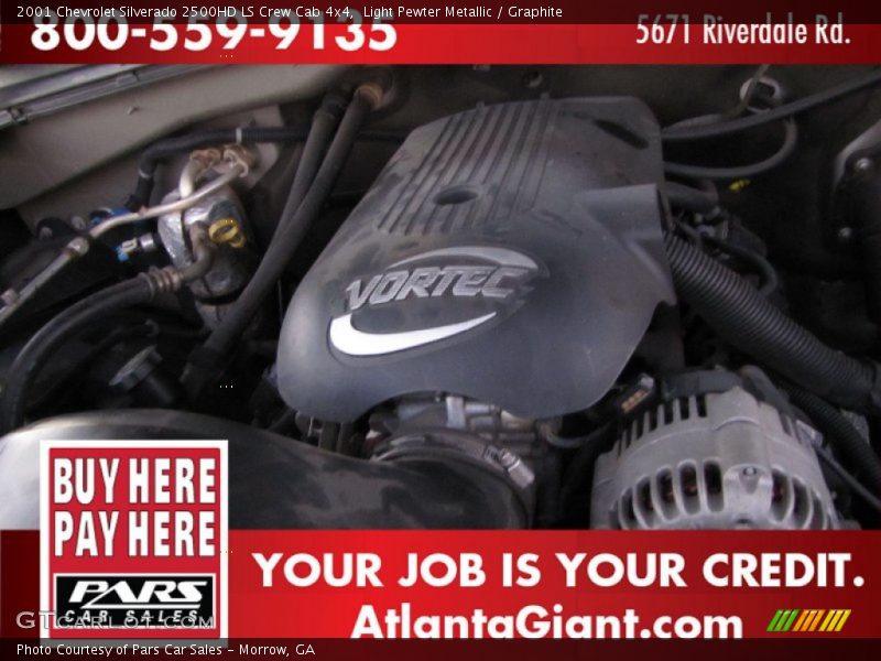 Light Pewter Metallic / Graphite 2001 Chevrolet Silverado 2500HD LS Crew Cab 4x4