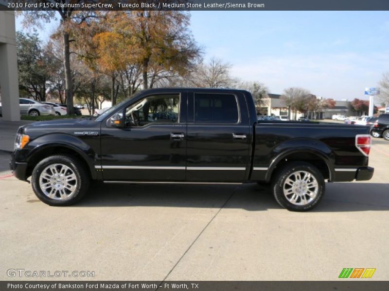 Tuxedo Black / Medium Stone Leather/Sienna Brown 2010 Ford F150 Platinum SuperCrew