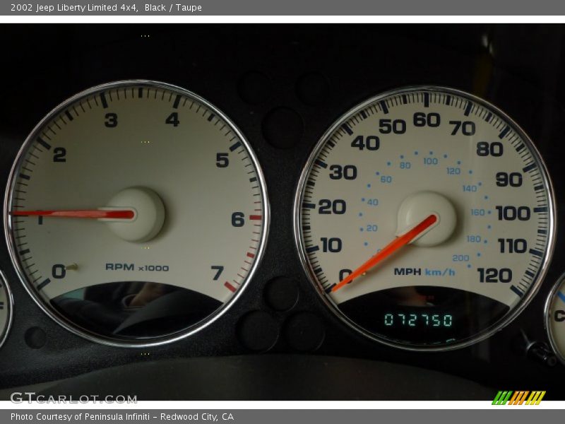 Black / Taupe 2002 Jeep Liberty Limited 4x4