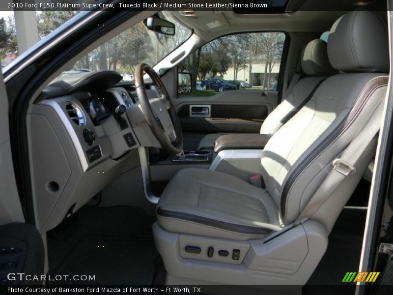 Tuxedo Black / Medium Stone Leather/Sienna Brown 2010 Ford F150 Platinum SuperCrew