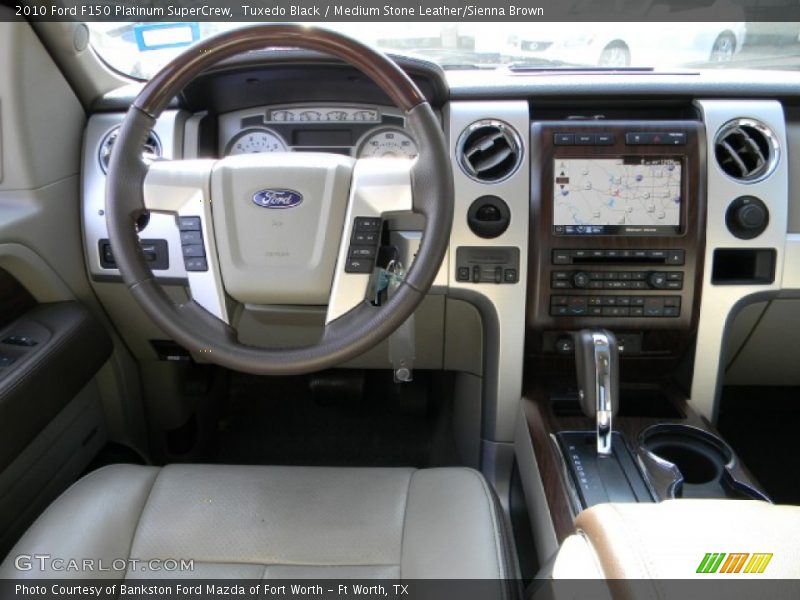 Tuxedo Black / Medium Stone Leather/Sienna Brown 2010 Ford F150 Platinum SuperCrew