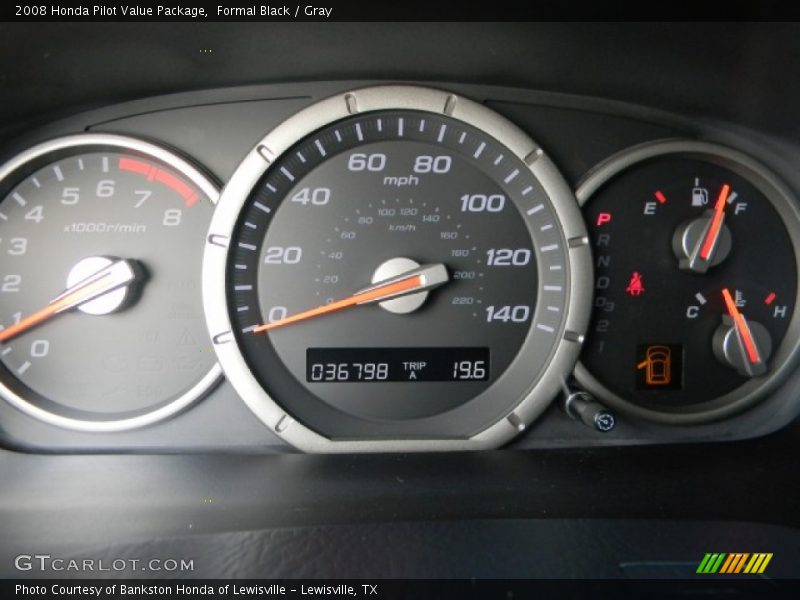 Formal Black / Gray 2008 Honda Pilot Value Package