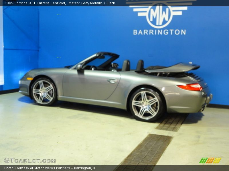 Meteor Grey Metallic / Black 2009 Porsche 911 Carrera Cabriolet