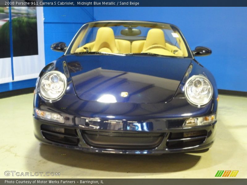 Midnight Blue Metallic / Sand Beige 2008 Porsche 911 Carrera S Cabriolet