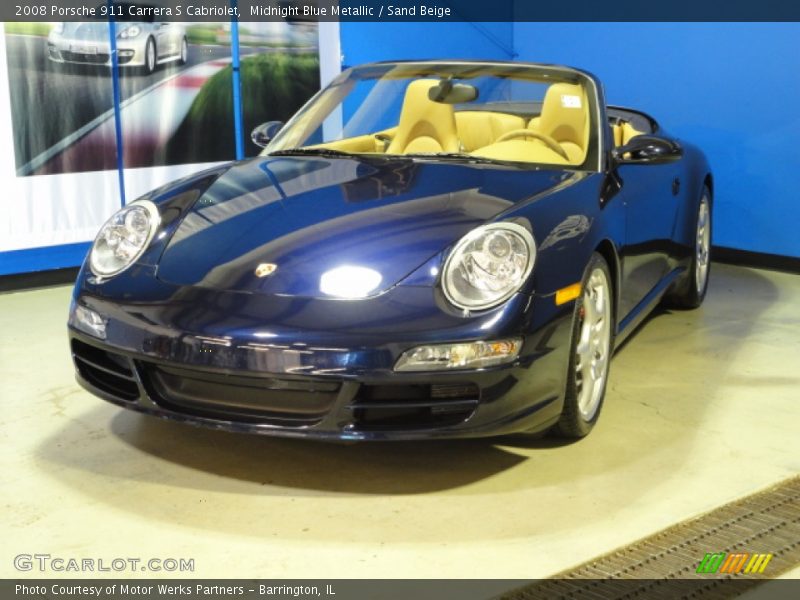 Midnight Blue Metallic / Sand Beige 2008 Porsche 911 Carrera S Cabriolet