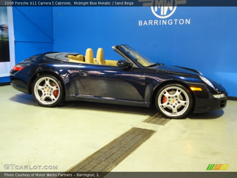 Midnight Blue Metallic / Sand Beige 2008 Porsche 911 Carrera S Cabriolet