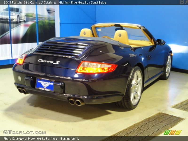 Midnight Blue Metallic / Sand Beige 2008 Porsche 911 Carrera S Cabriolet