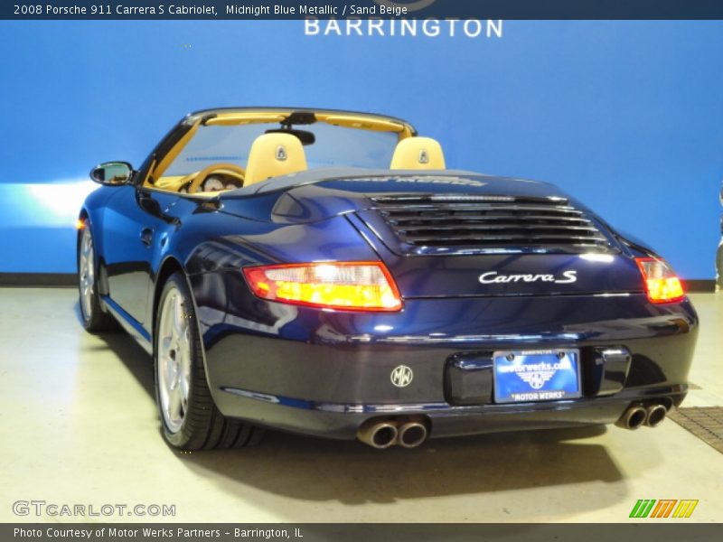 Midnight Blue Metallic / Sand Beige 2008 Porsche 911 Carrera S Cabriolet
