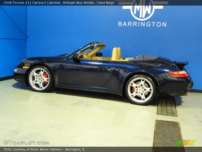 Midnight Blue Metallic / Sand Beige 2008 Porsche 911 Carrera S Cabriolet
