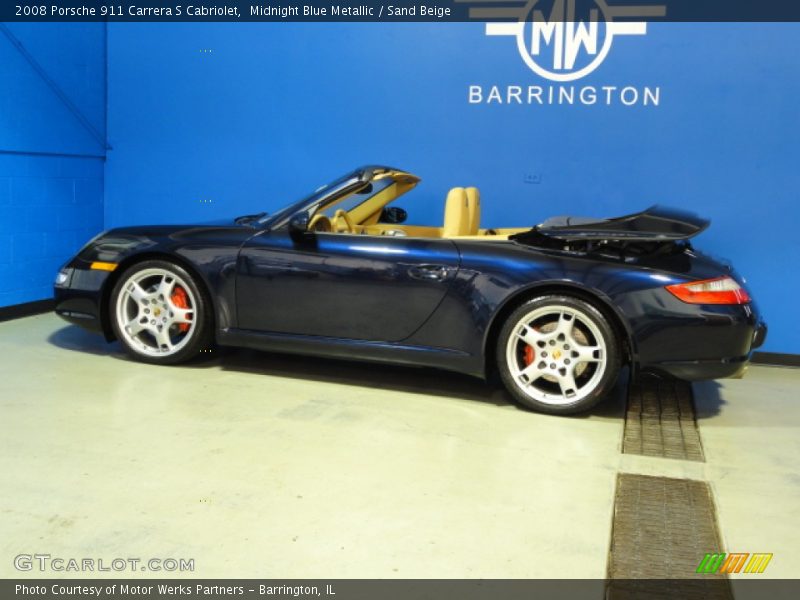 Midnight Blue Metallic / Sand Beige 2008 Porsche 911 Carrera S Cabriolet