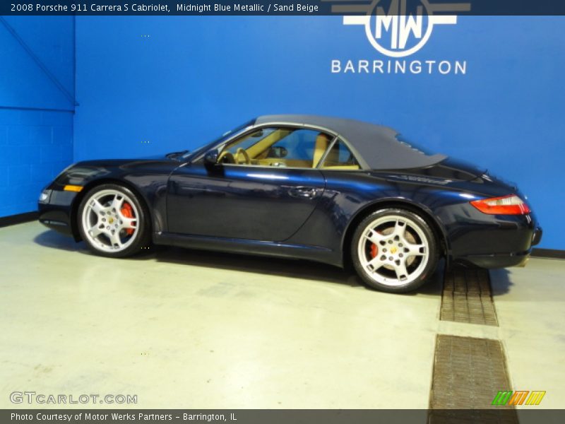 Midnight Blue Metallic / Sand Beige 2008 Porsche 911 Carrera S Cabriolet