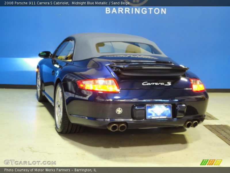 Midnight Blue Metallic / Sand Beige 2008 Porsche 911 Carrera S Cabriolet