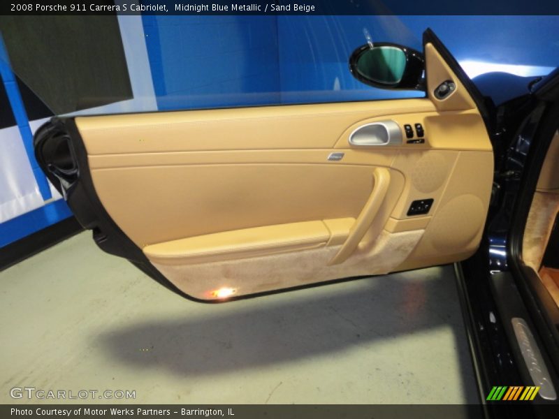 Midnight Blue Metallic / Sand Beige 2008 Porsche 911 Carrera S Cabriolet