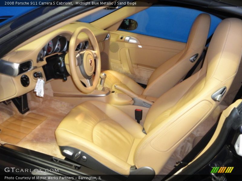 Midnight Blue Metallic / Sand Beige 2008 Porsche 911 Carrera S Cabriolet
