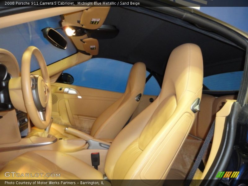 Midnight Blue Metallic / Sand Beige 2008 Porsche 911 Carrera S Cabriolet
