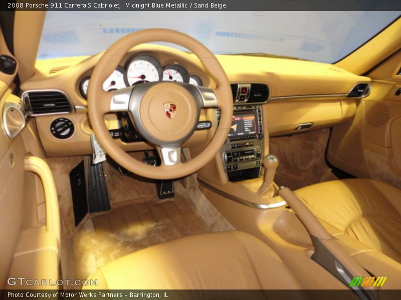 Midnight Blue Metallic / Sand Beige 2008 Porsche 911 Carrera S Cabriolet