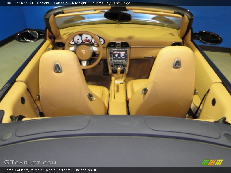 Midnight Blue Metallic / Sand Beige 2008 Porsche 911 Carrera S Cabriolet