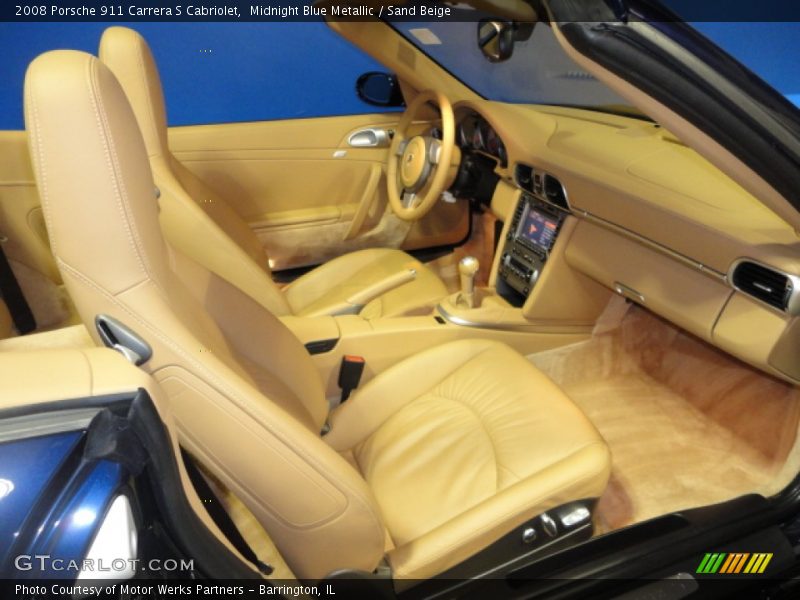 Midnight Blue Metallic / Sand Beige 2008 Porsche 911 Carrera S Cabriolet