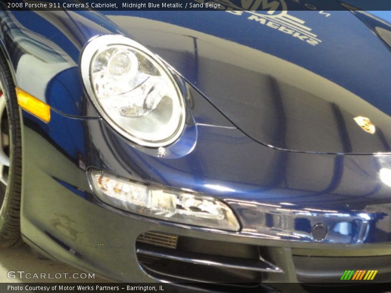 Midnight Blue Metallic / Sand Beige 2008 Porsche 911 Carrera S Cabriolet