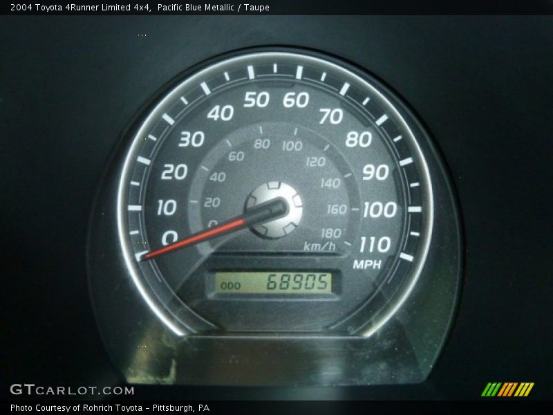 Pacific Blue Metallic / Taupe 2004 Toyota 4Runner Limited 4x4