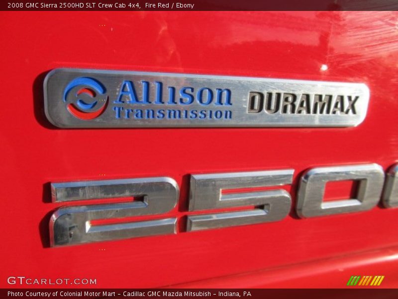 Fire Red / Ebony 2008 GMC Sierra 2500HD SLT Crew Cab 4x4