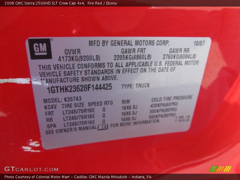 Fire Red / Ebony 2008 GMC Sierra 2500HD SLT Crew Cab 4x4