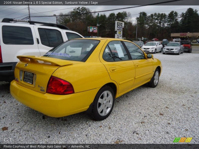 Sunburst Yellow / Sage 2006 Nissan Sentra 1.8 S Special Edition