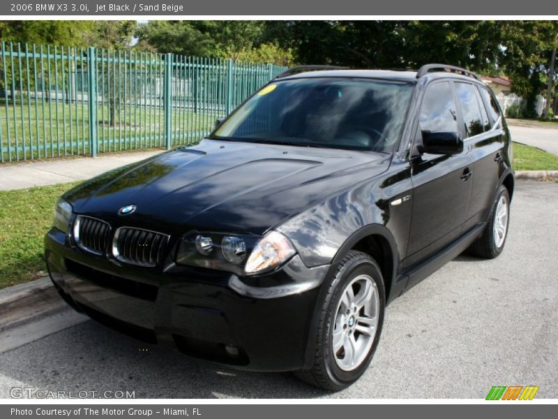 Jet Black / Sand Beige 2006 BMW X3 3.0i