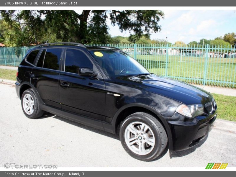 Jet Black / Sand Beige 2006 BMW X3 3.0i