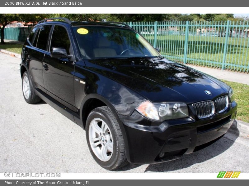 Jet Black / Sand Beige 2006 BMW X3 3.0i