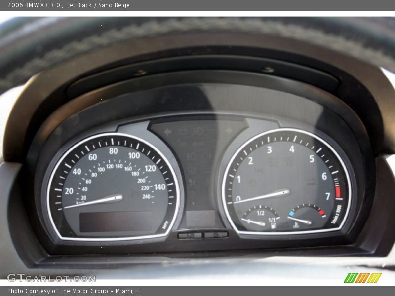 Jet Black / Sand Beige 2006 BMW X3 3.0i