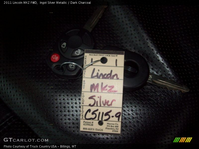 Ingot Silver Metallic / Dark Charcoal 2011 Lincoln MKZ FWD