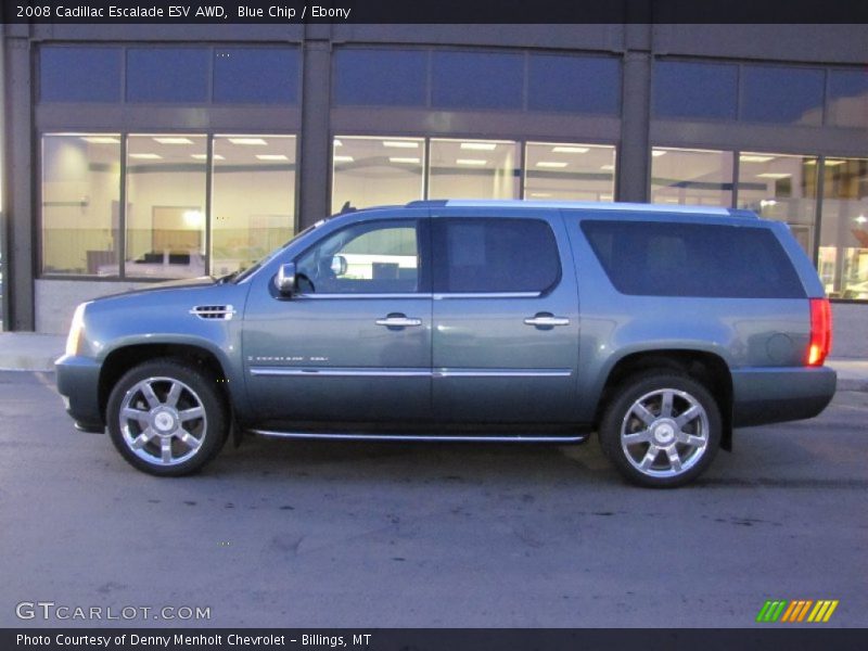 Blue Chip / Ebony 2008 Cadillac Escalade ESV AWD